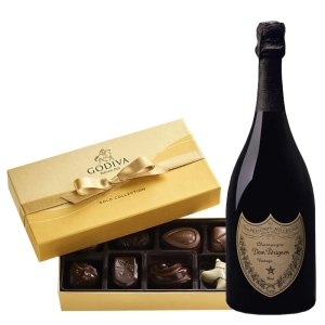 Dom Perignon and Godiva Chocolates